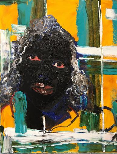 Black Art titled: Grandma, oil on canvas, 30 X 24   $5000