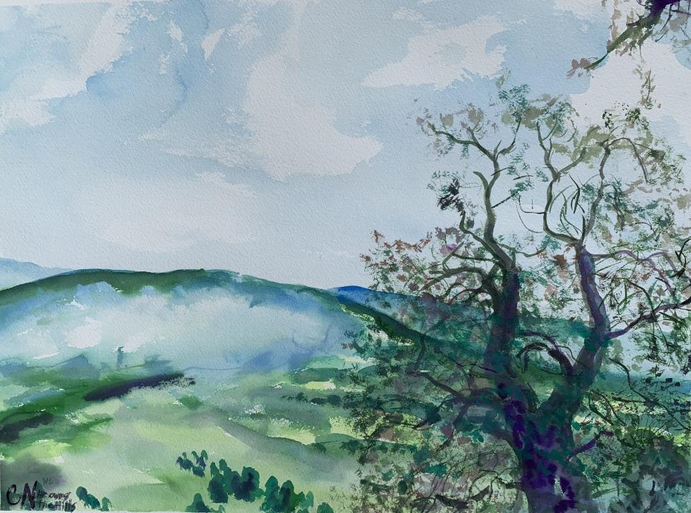 image watercolor landscape